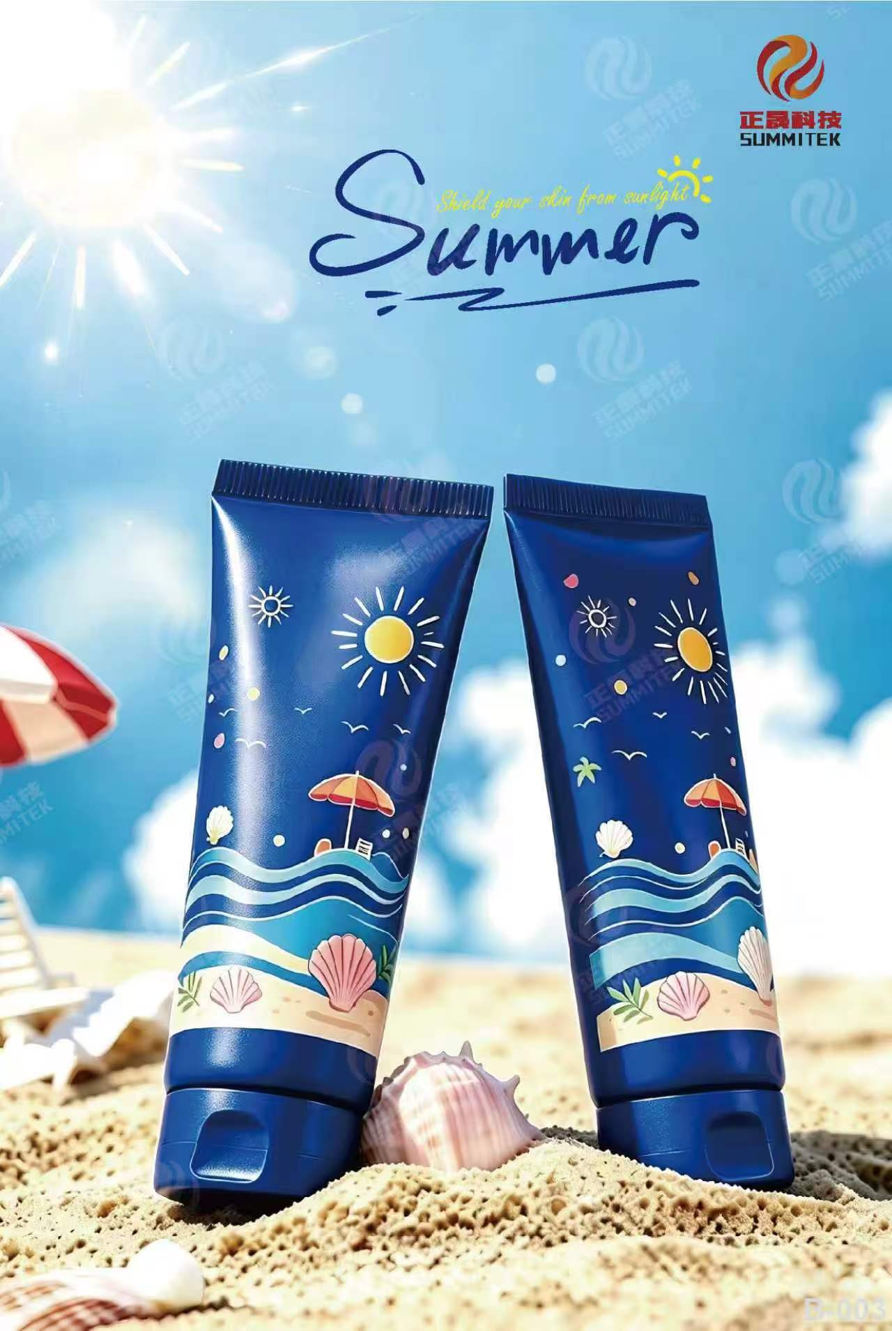 Beaux tubes en plastique de protection solaire