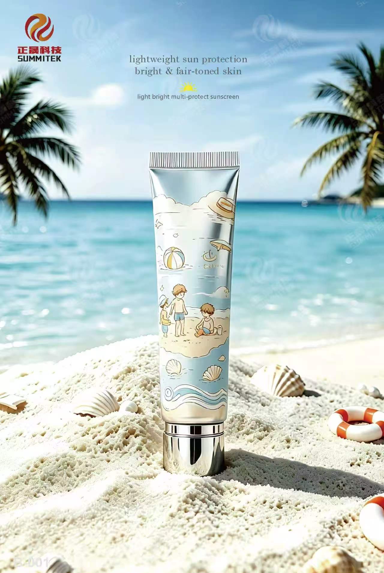 Beaux tubes en plastique de protection solaire