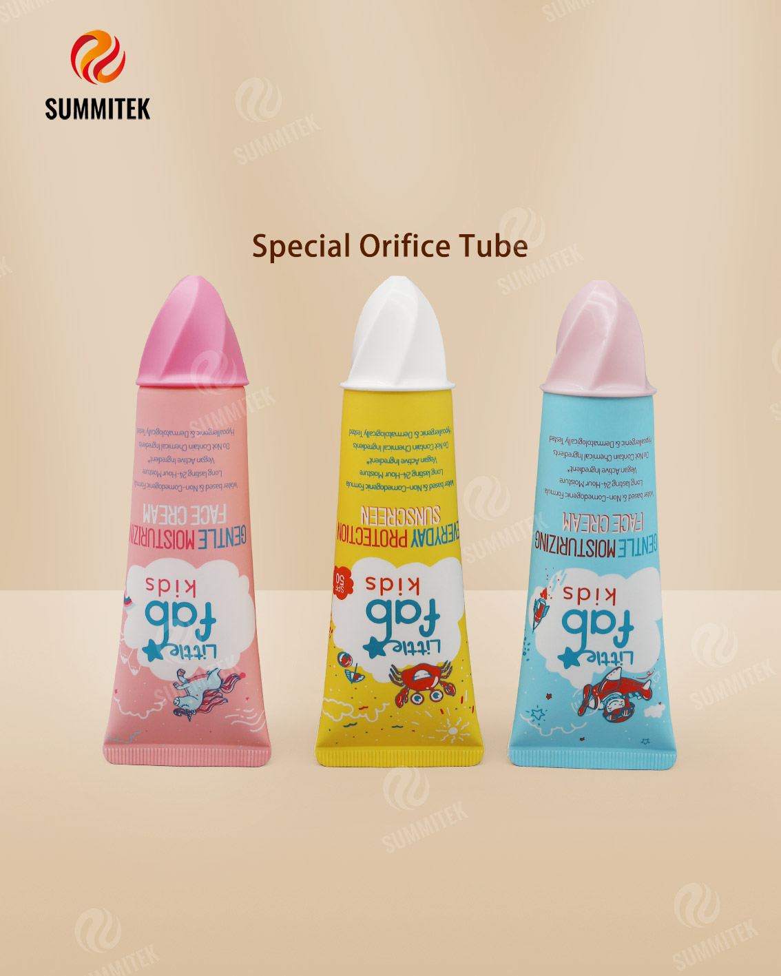 Tube de cr&egrave;me solaire et hydratante pour enfants avec capuchon &agrave; pression pour cr&egrave;me glac&eacute;e
