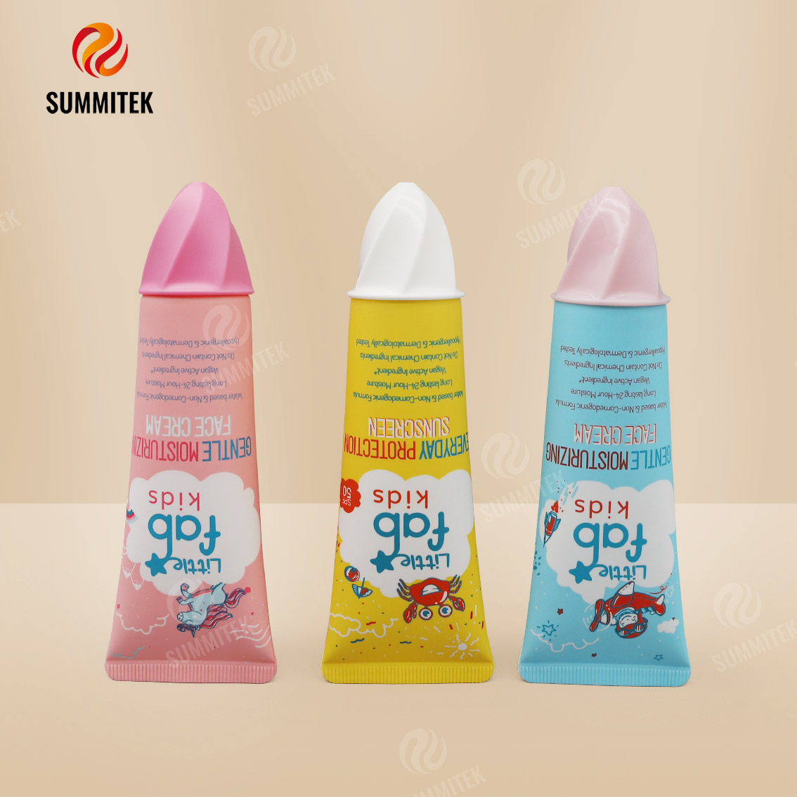 Tube de cr&egrave;me solaire et hydratante pour enfants avec capuchon &agrave; pression pour cr&egrave;me glac&eacute;e