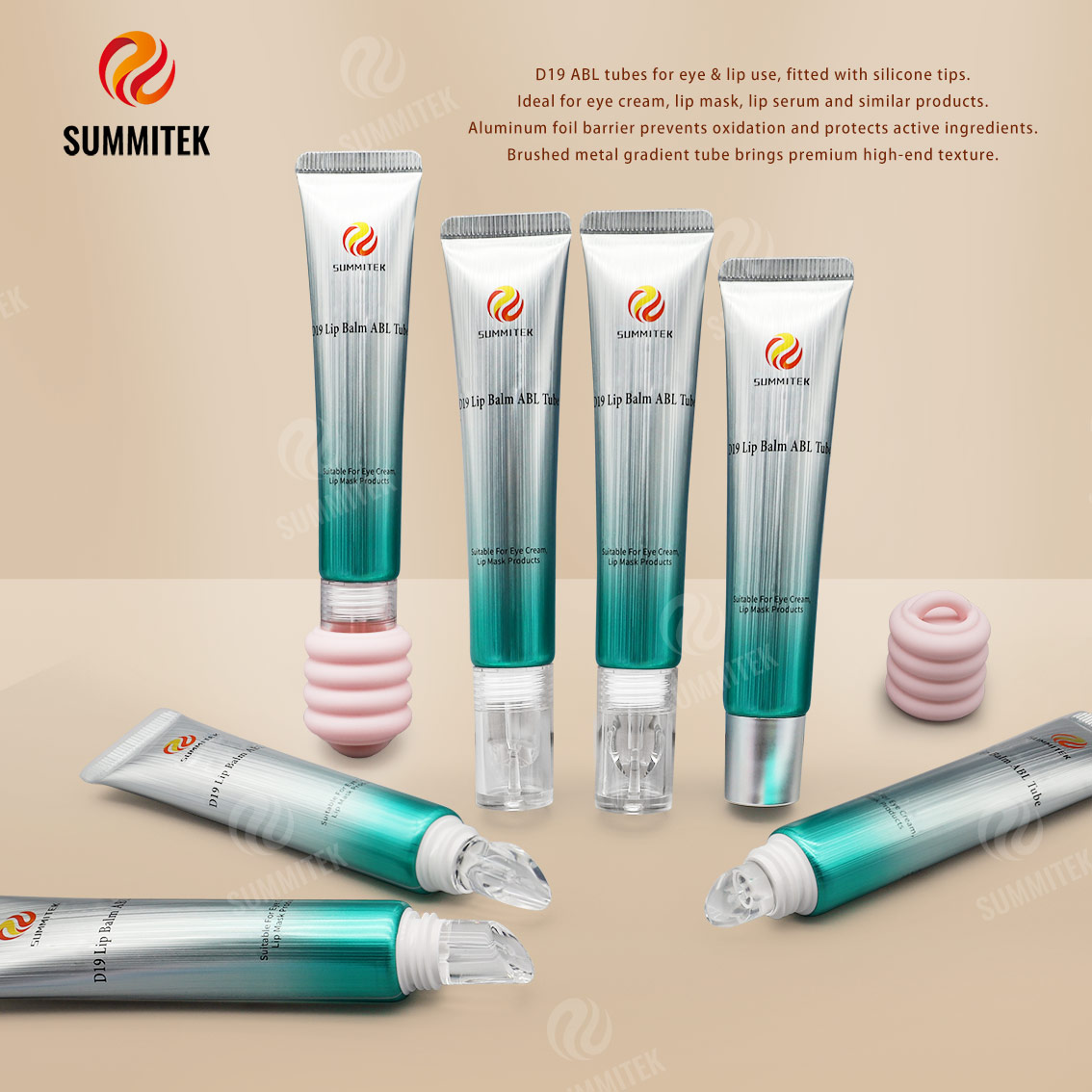 Tubes ABL D19 avec embout en silicone &mdash; Emballage pour soins des yeux et des l&egrave;vres