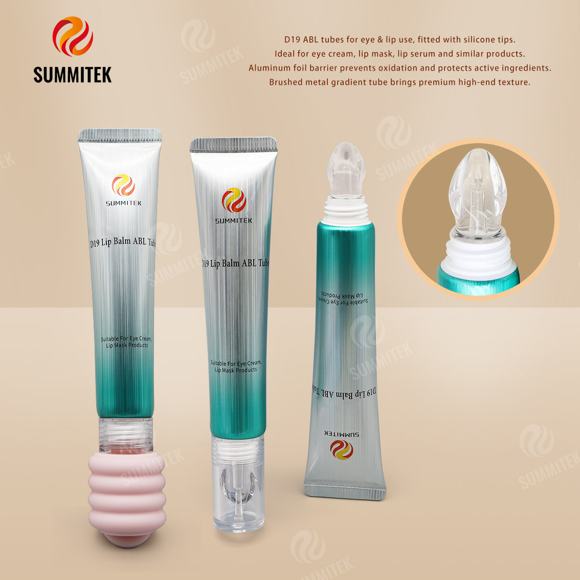Tubes ABL D19 avec embout en silicone &mdash; Emballage pour soins des yeux et des l&egrave;vres