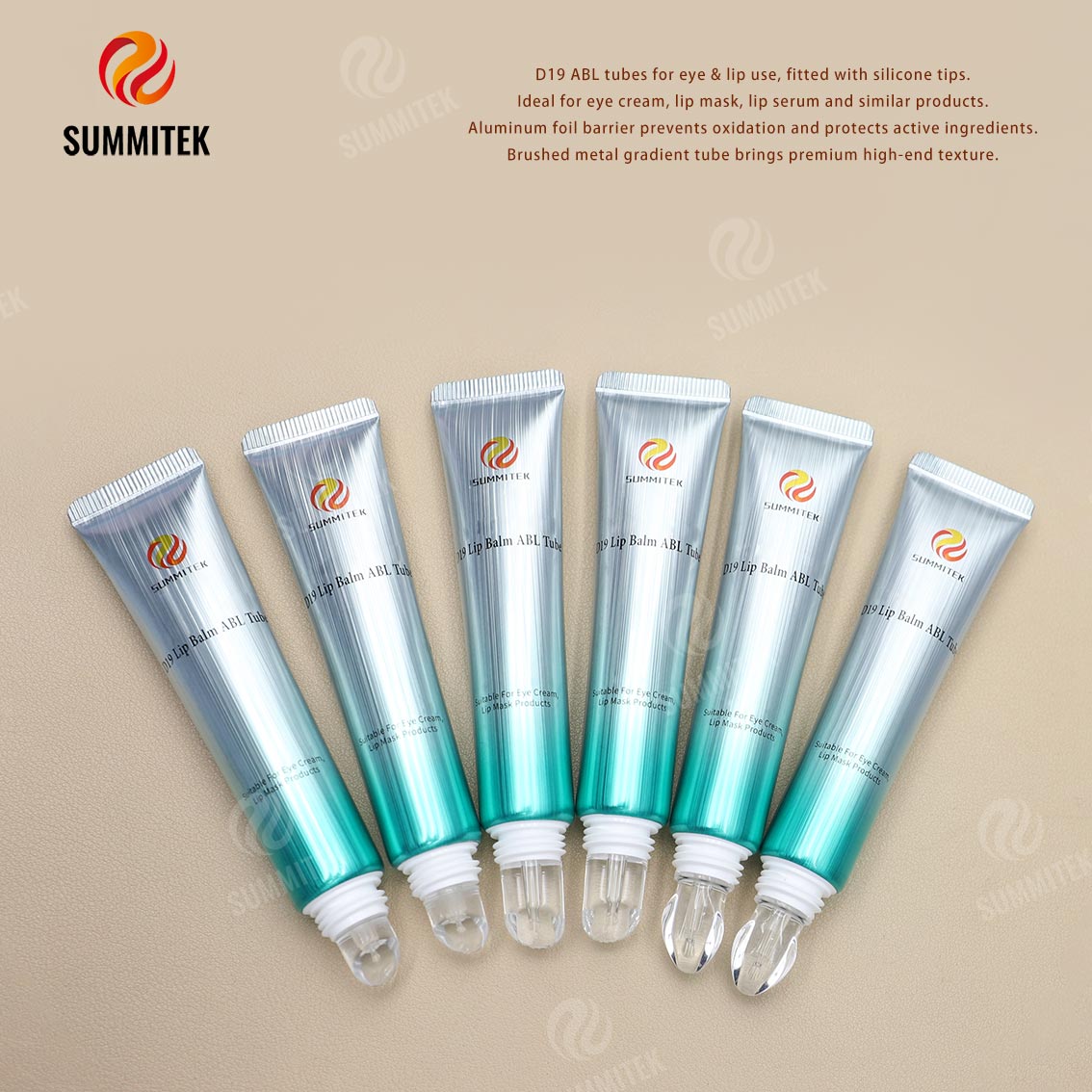 Tubes ABL D19 avec embout en silicone &mdash; Emballage pour soins des yeux et des l&egrave;vres