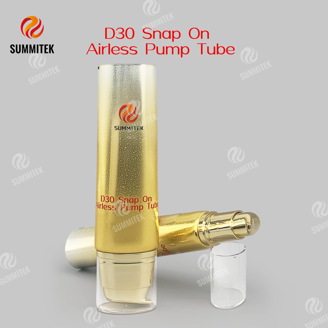Tube de pompe sans air &agrave; clipser D30 | Emballage cosm&eacute;tique de pompe &agrave; vide