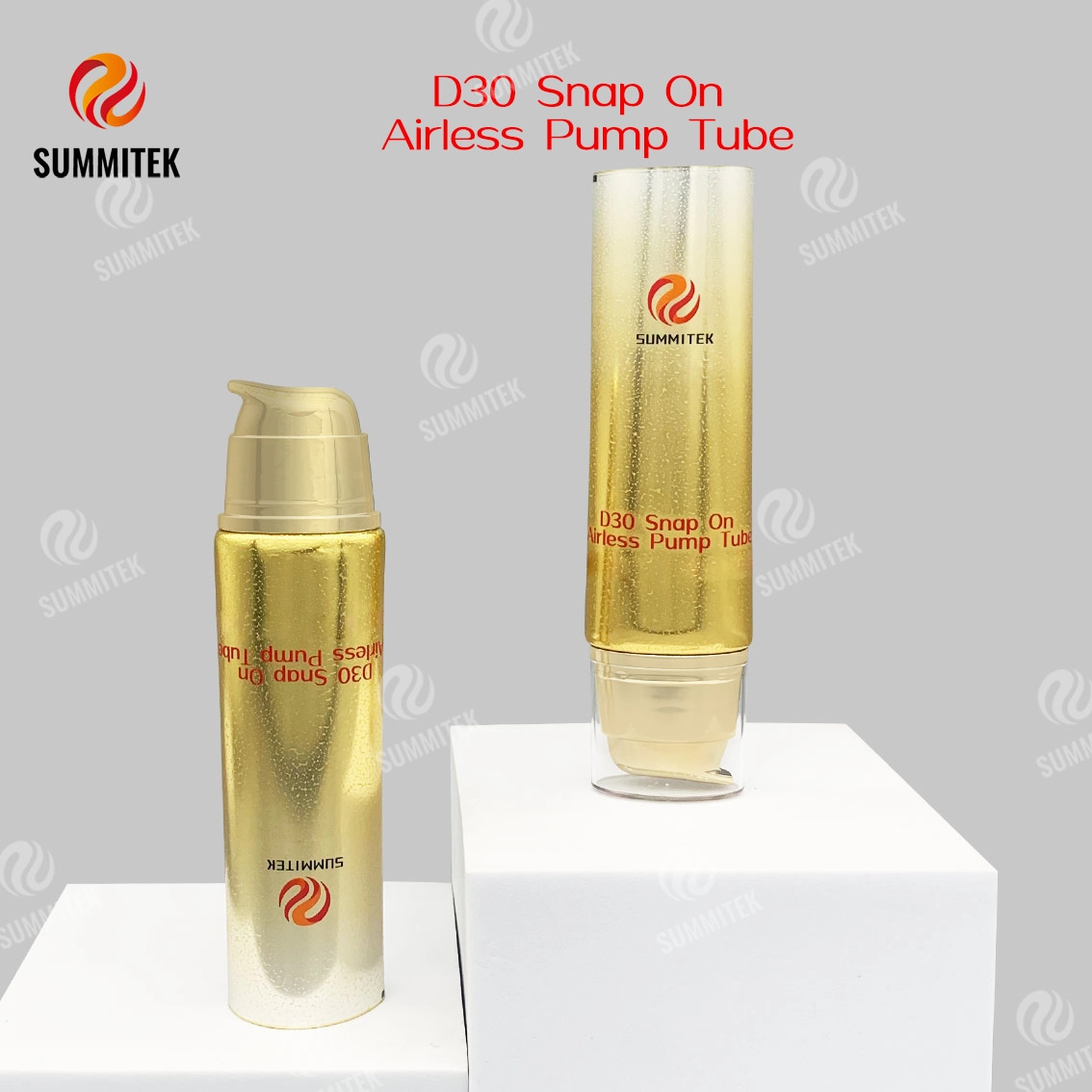 Tube de pompe sans air &agrave; clipser D30 | Emballage cosm&eacute;tique de pompe &agrave; vide