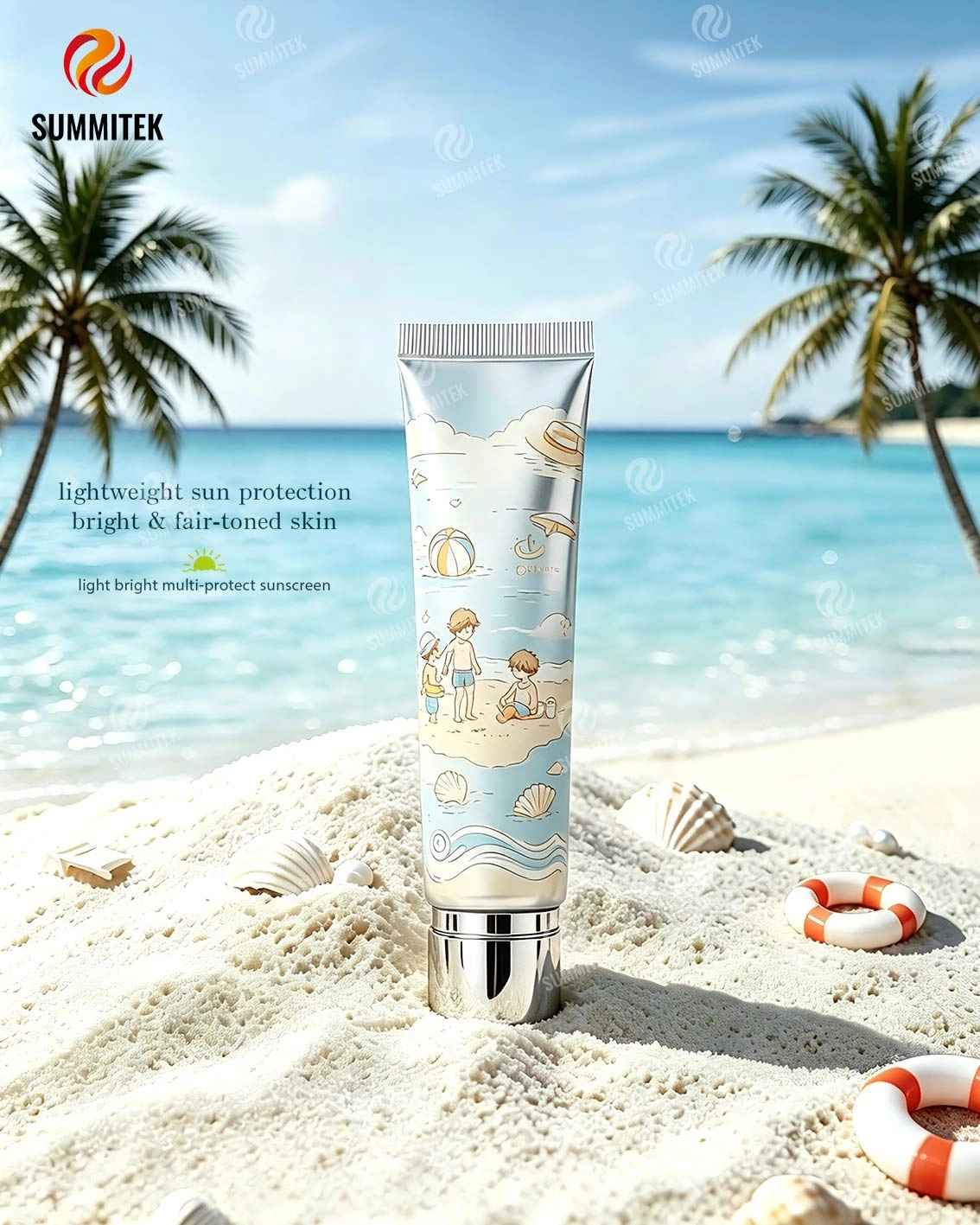 Fabricant de tubes de protection solaire personnalis&eacute;s avec emballage de protection solaire PE et ABL
