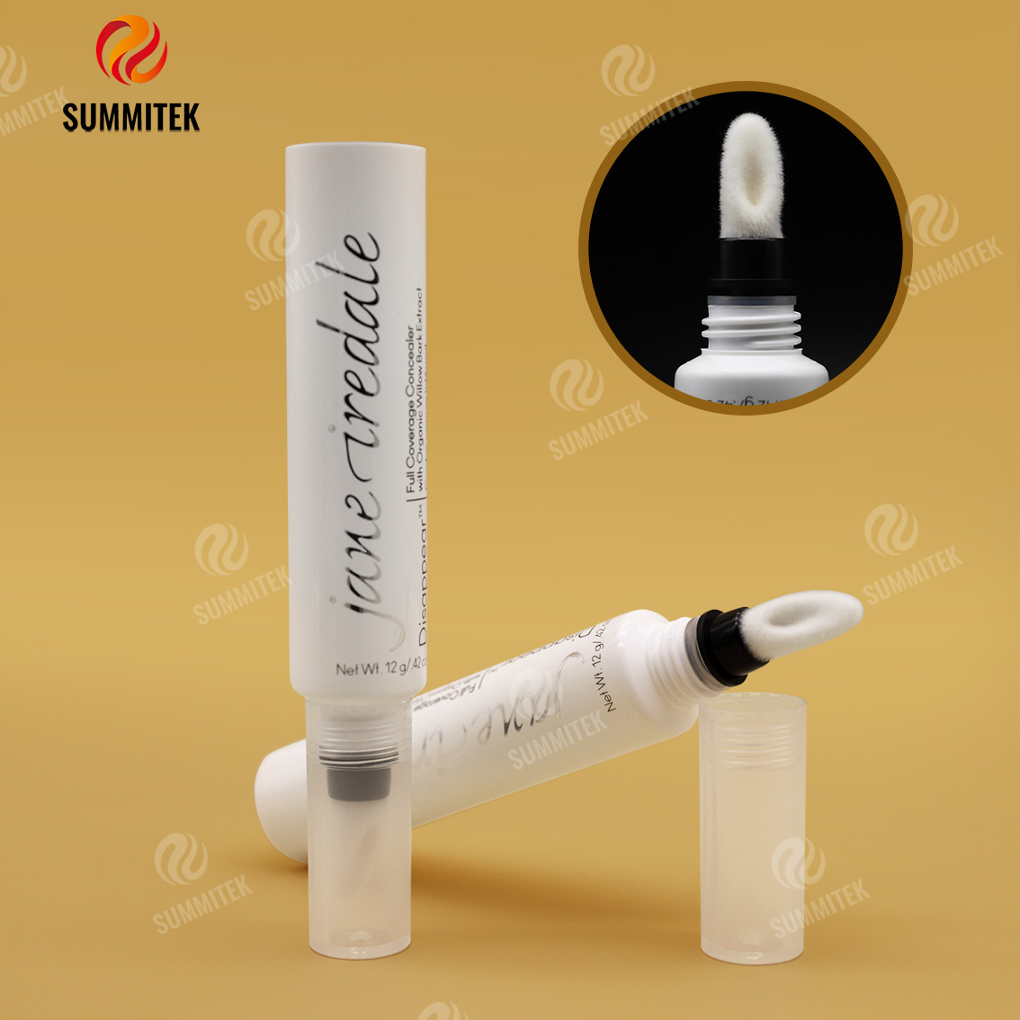 Tube &agrave; pointe floqu&eacute;e D19 | Emballage correcteur avec applicateur souple