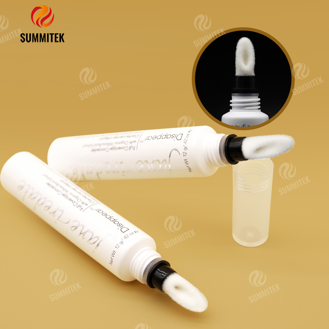 Tube &agrave; pointe floqu&eacute;e D19 | Emballage correcteur avec applicateur souple