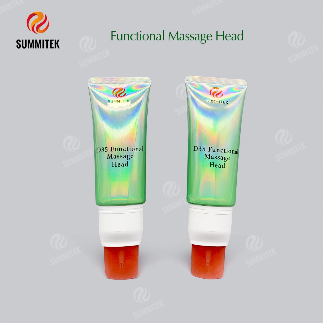 Tube de massage souple ovale D35 | Emballage de soins de la peau avec applicateur fonctionnel