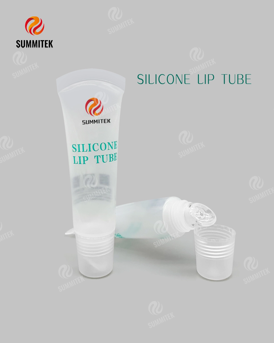 Tube &agrave; l&egrave;vres en silicone translucide D19 | Emballage recyclable de baume &agrave; l&egrave;vres et d'huile &agrave; l&egrave;vres