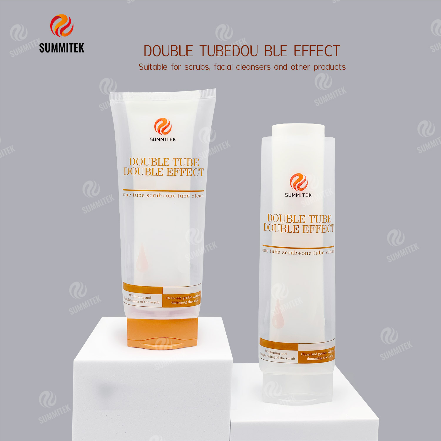 Tube double effet double chambre | Emballage &agrave; double distribution de deux tubes de Formule 1