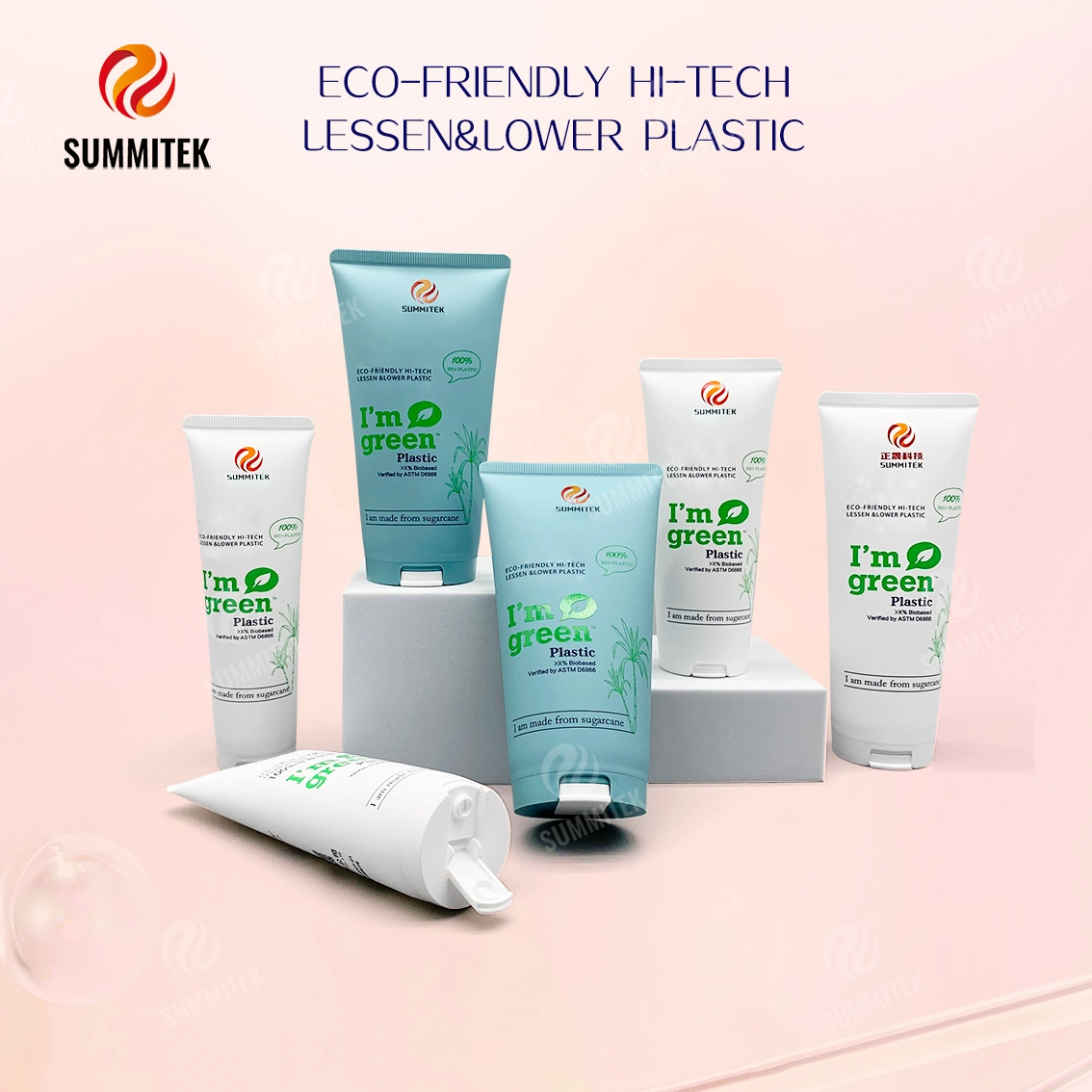 Tube PE &agrave; base de canne &agrave; sucre D35 D40 pour emballage de soins naturels de la peau