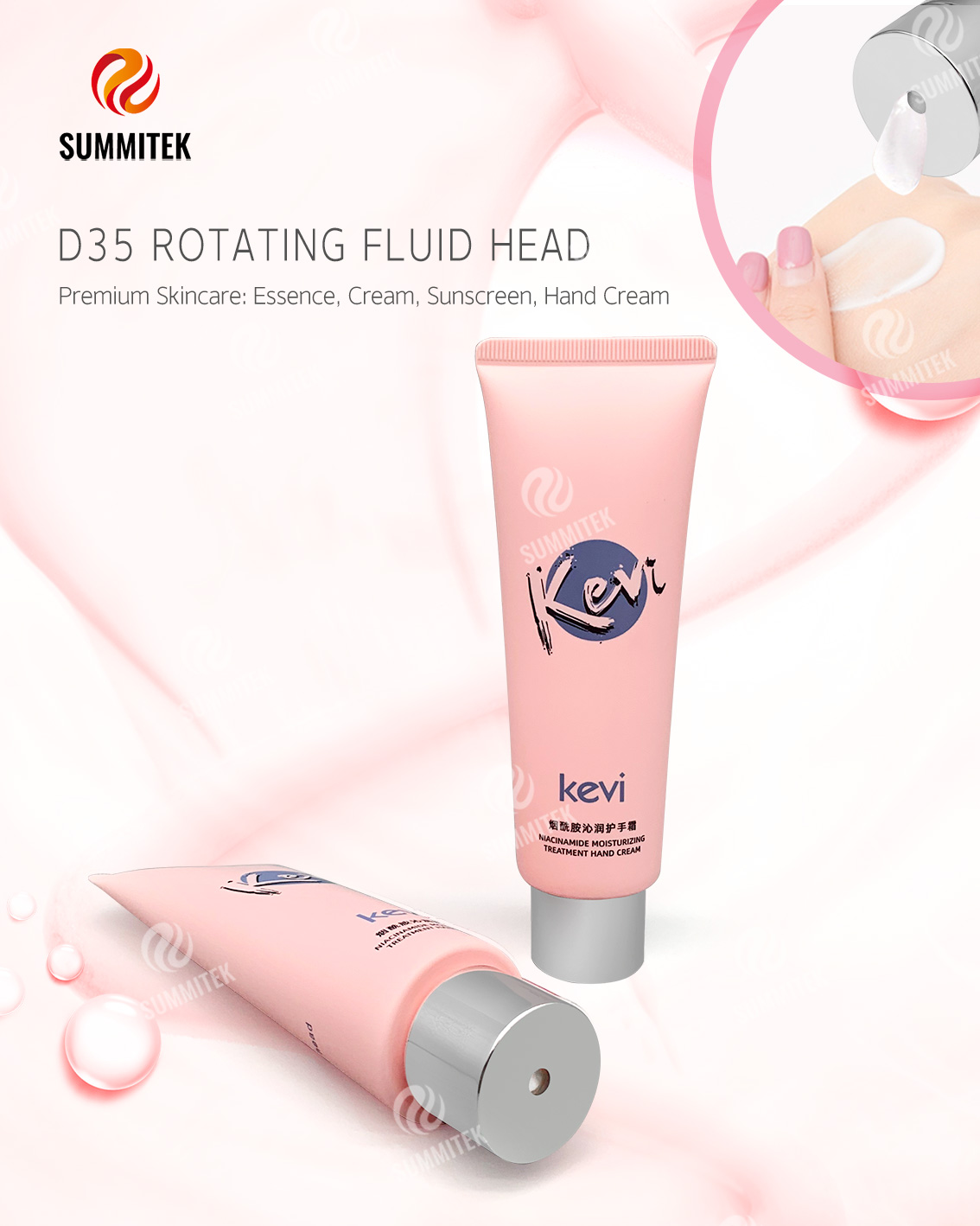 Tube de t&ecirc;te de distribution rotatif D35 | Capuchon Twist ON/OFF pour des soins de la peau haut de gamme