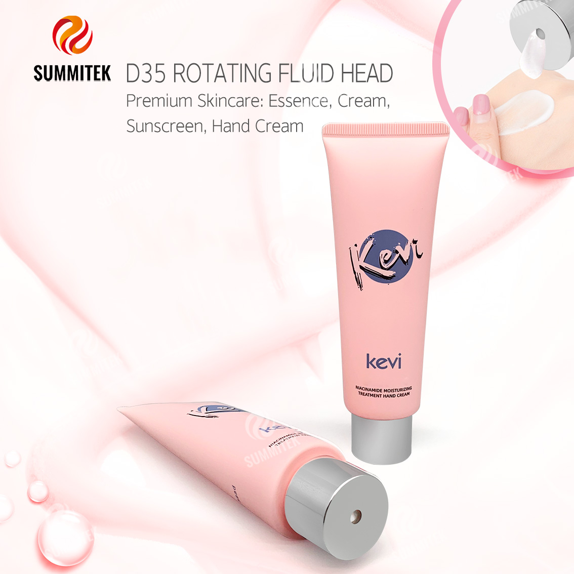 Tube de t&ecirc;te de distribution rotatif D35 | Capuchon Twist ON/OFF pour des soins de la peau haut de gamme