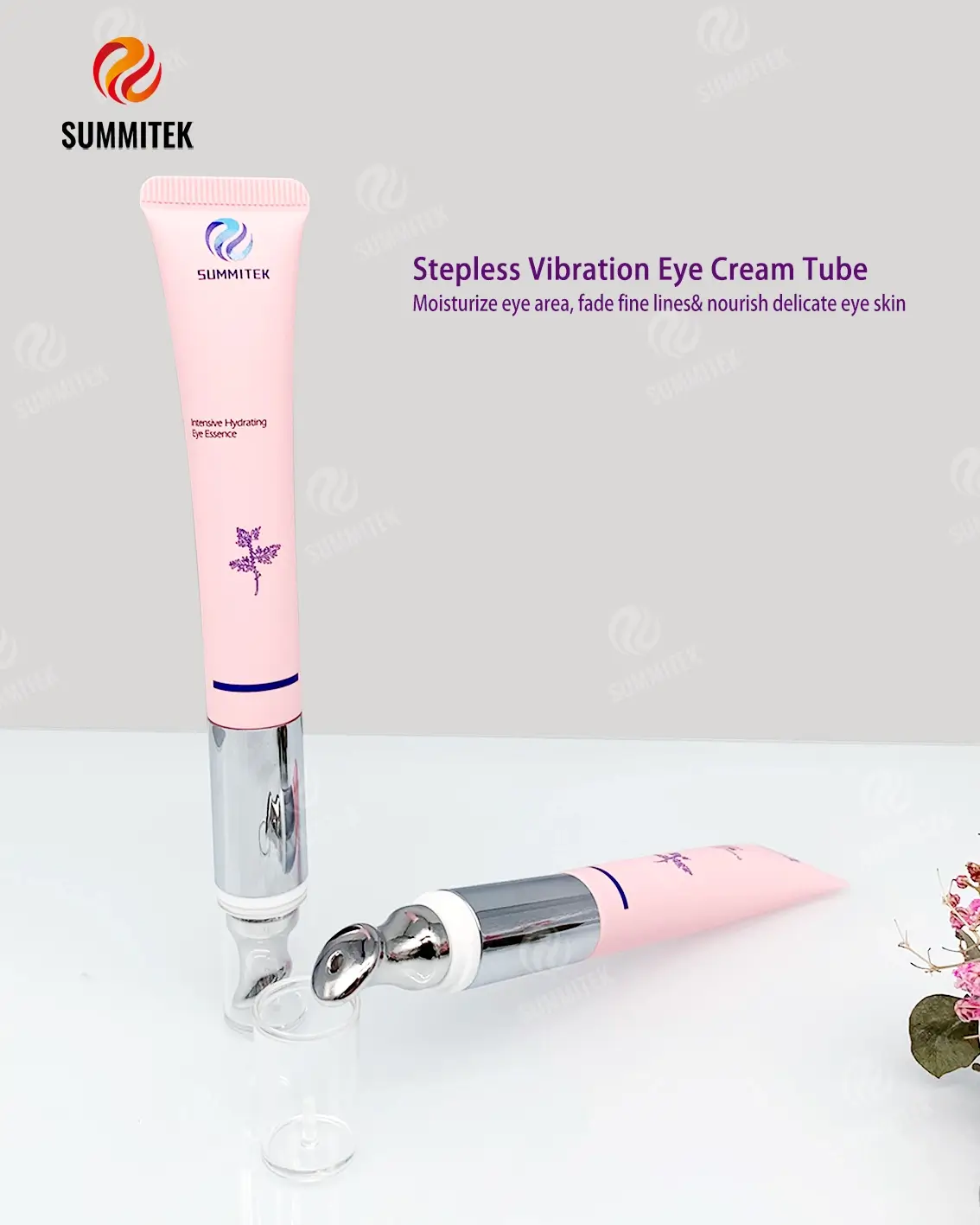 Tube oculaire &agrave; vibration &eacute;lectrique D19 | Embout de massage en m&eacute;tal activ&eacute; par le toucher