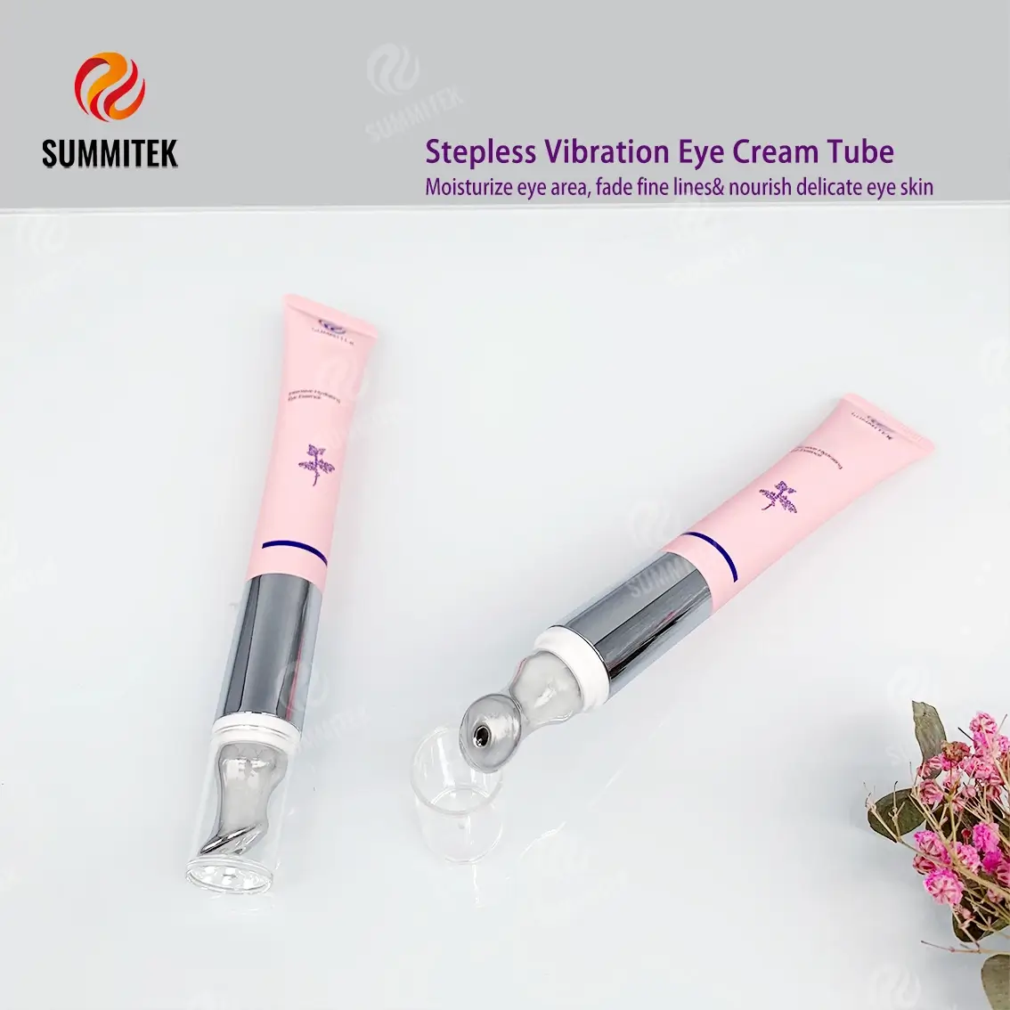 Tube oculaire &agrave; vibration &eacute;lectrique D19 | Embout de massage en m&eacute;tal activ&eacute; par le toucher