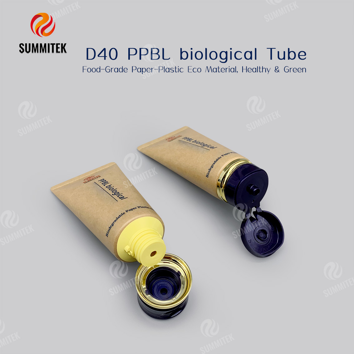 Tube en papier biod&eacute;gradable D40 | Emballage cosm&eacute;tique &eacute;cologique 60&nbsp;% PPBL