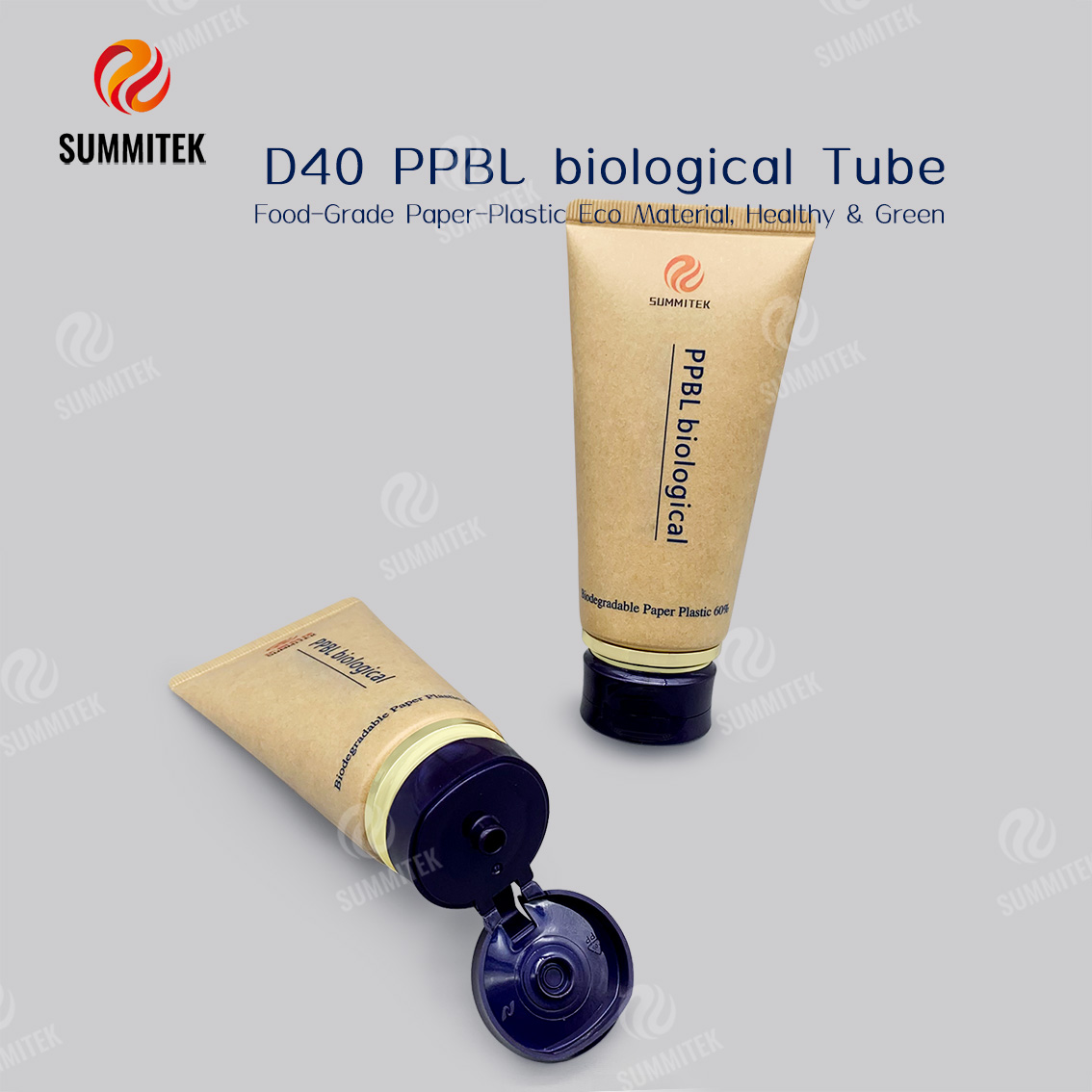 Tube stratifi&eacute; papier-plastique D40 avec 60 % de papier pour une beaut&eacute; naturelle