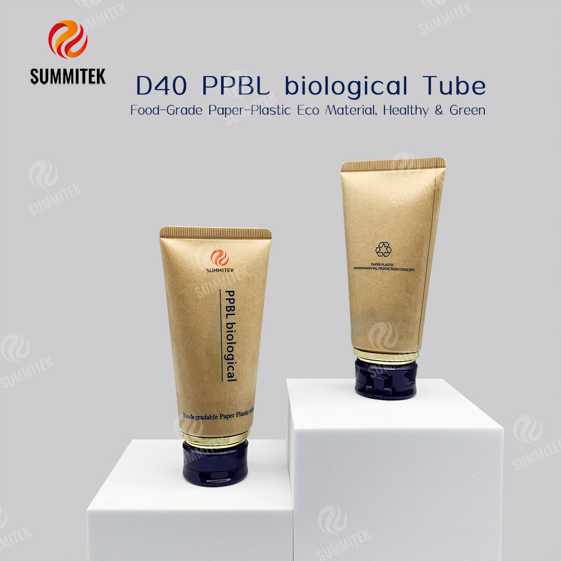 Tube stratifi&eacute; papier-plastique D40 avec 60 % de papier pour une beaut&eacute; naturelle