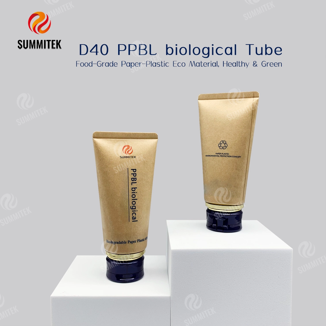 Tube stratifi&eacute; papier-plastique D40 avec 60 % de papier pour une beaut&eacute; naturelle
