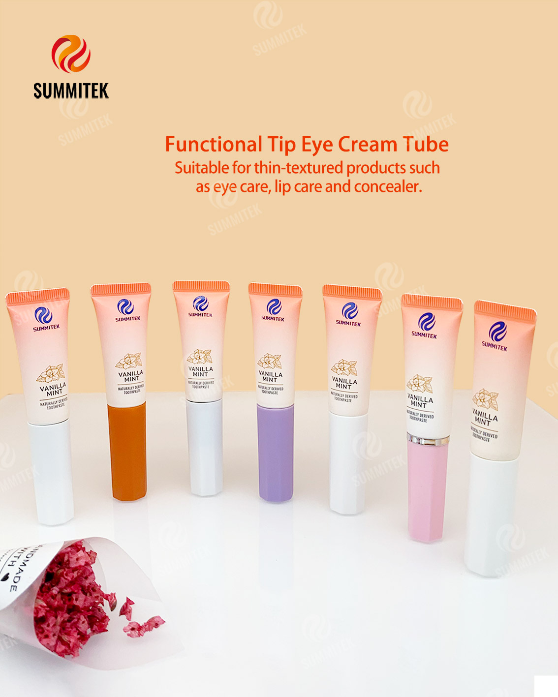 Tube multi-embouts court D19 | Capuchon de coupelle anti-rotation, Rouleau simple/multiple, Silicone, Brosse