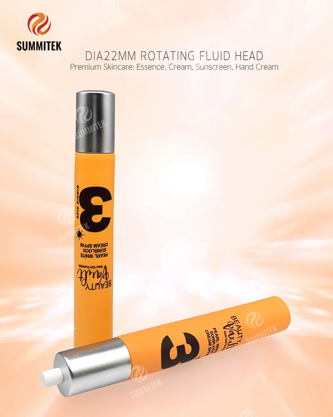 Tube distributeur rotatif D22 pour des soins de la peau haut de gamme
