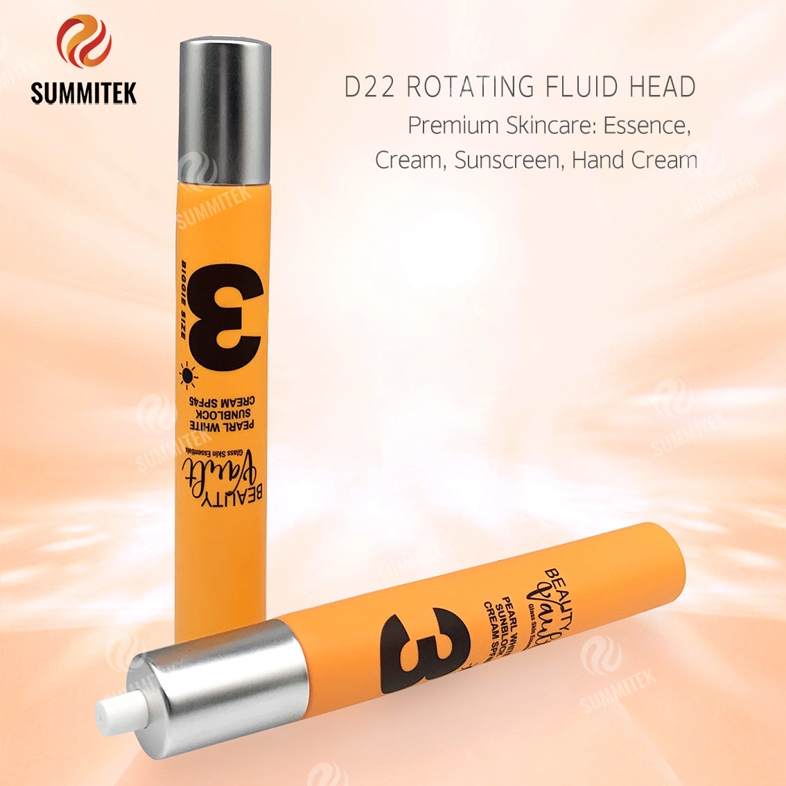 Tube distributeur rotatif D22 pour des soins de la peau haut de gamme