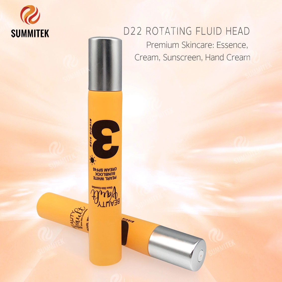 Tube distributeur rotatif D22 pour des soins de la peau haut de gamme