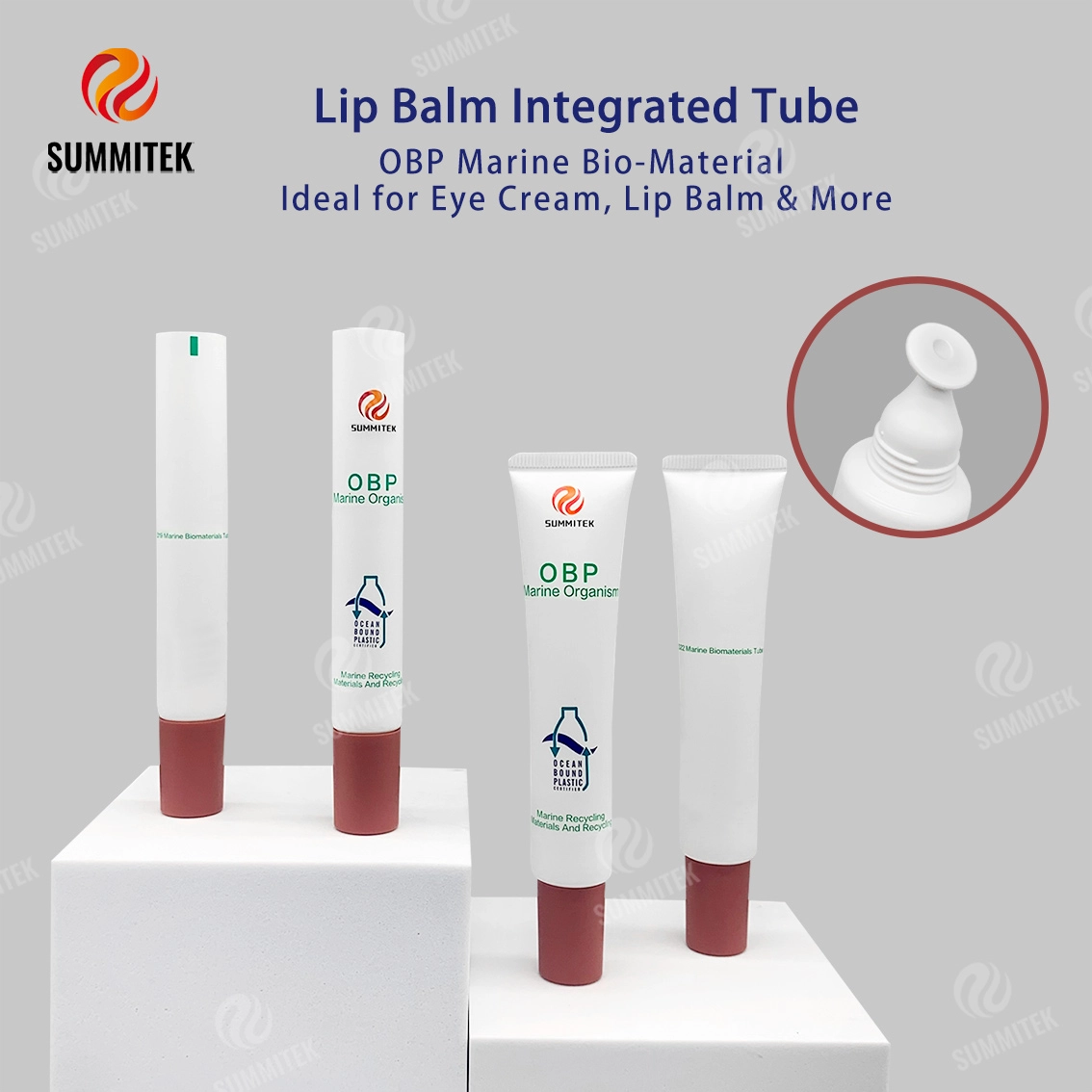 Tube de soin des l&egrave;vres et des yeux recycl&eacute; OBP Ocean D19 D22 D25