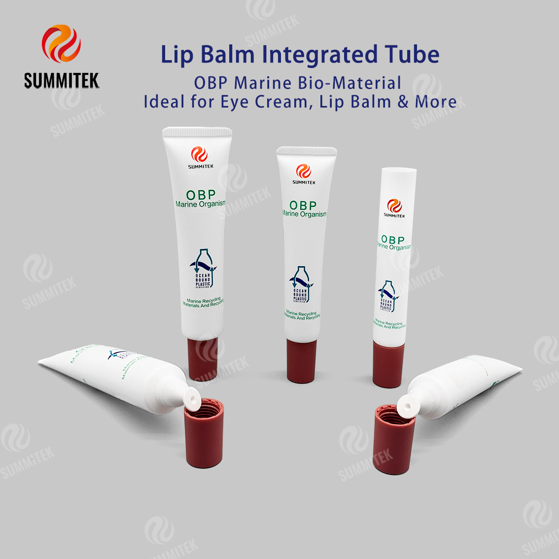 Tube de soin des l&egrave;vres et des yeux recycl&eacute; OBP Ocean D19 D22 D25