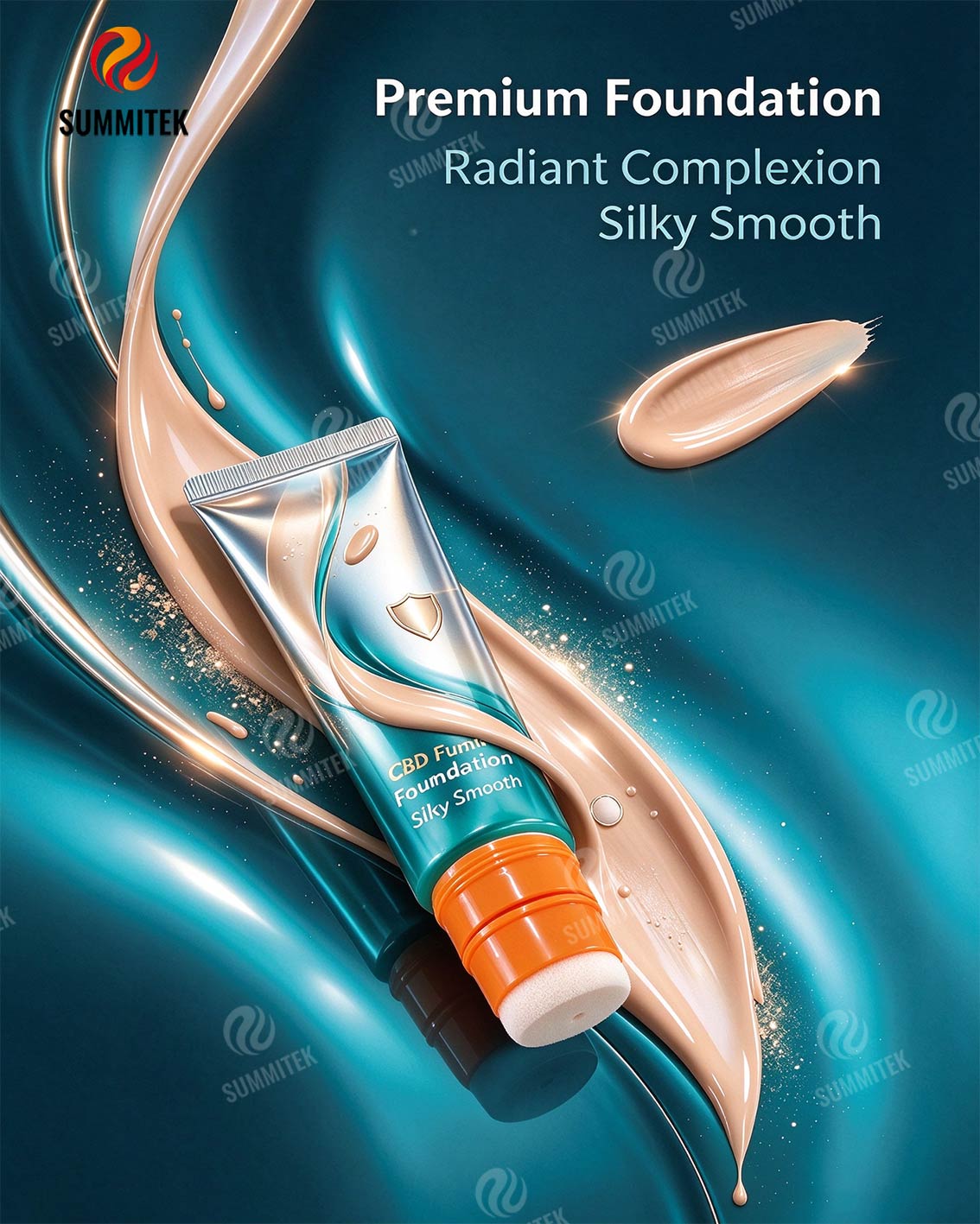 Tube applicateur &eacute;ponge &agrave; pression D30 pour fond de teint liquide